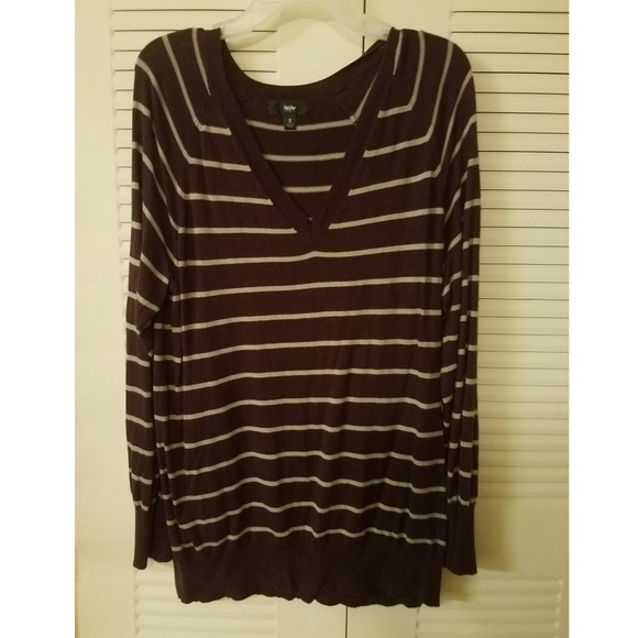 Mossimo Supply Co. Sweaters - Mossimo Plum Striped Sweater